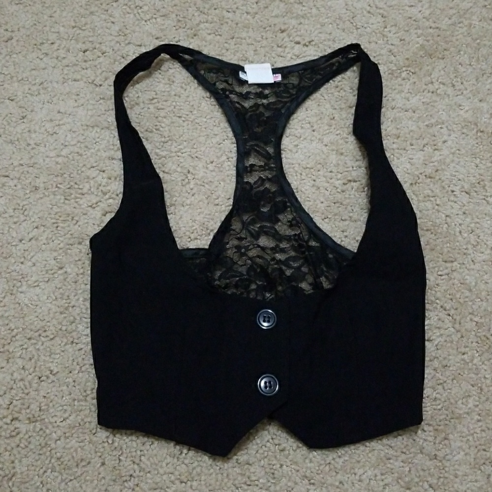 Body Central Lace Back Vest